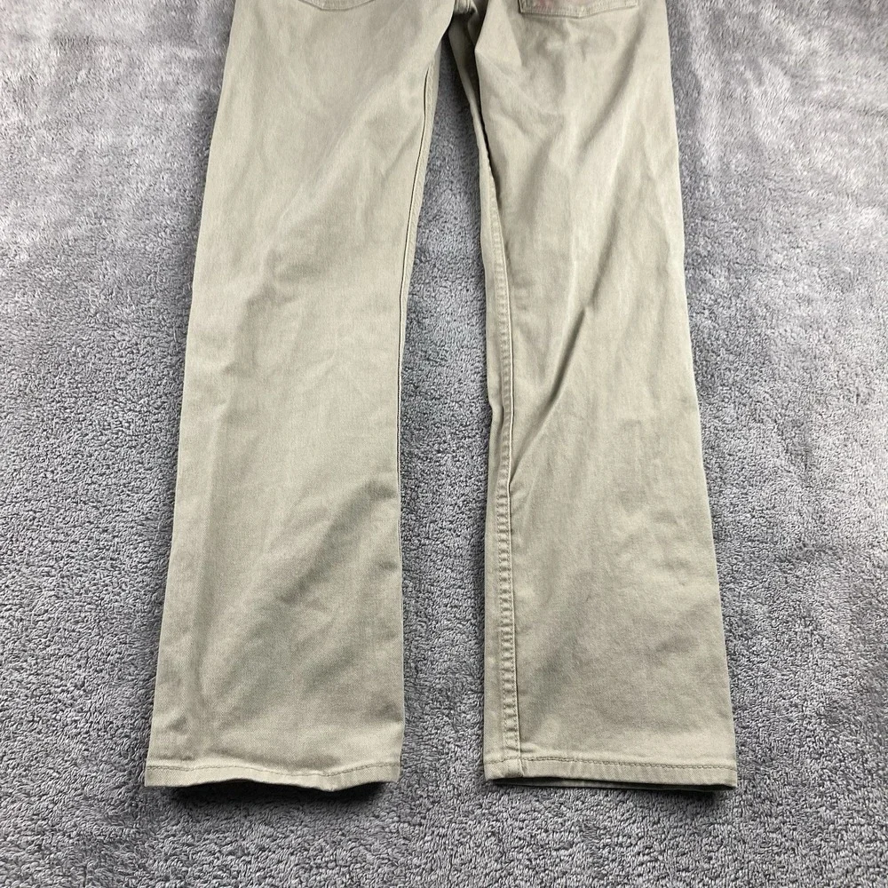 Levis 513 Slim Straight Jeans Mens‎ 30x30 Beige Low Rise - Picture 11 of 13